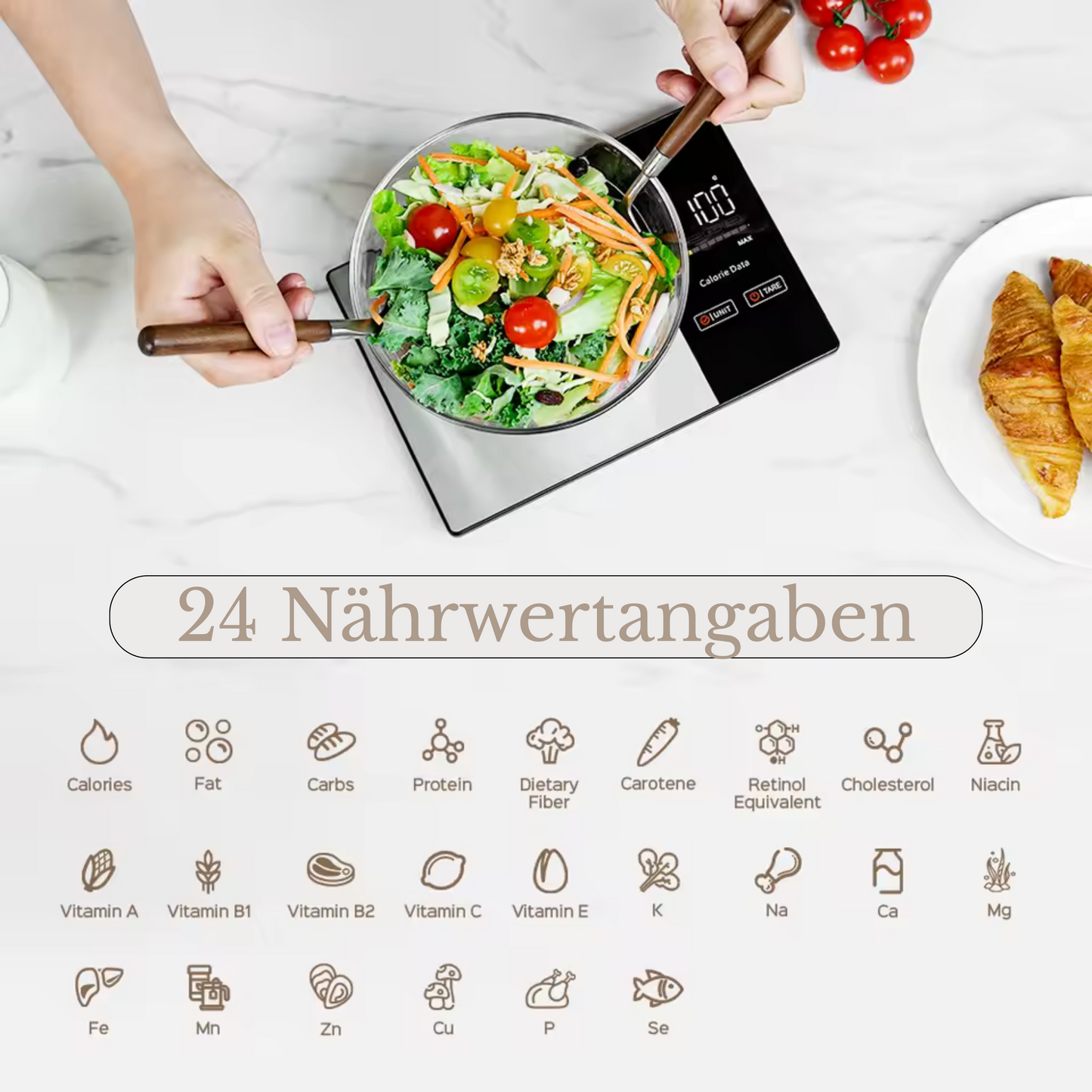 Intelligente Küchenwaage