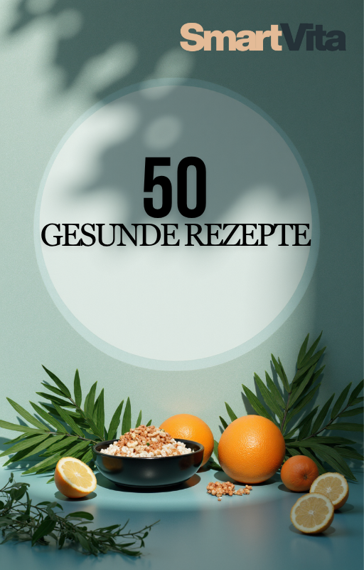 50 gesunde Rezepte E-Book Cover - Frühstück Mittag Abendessen Snacks